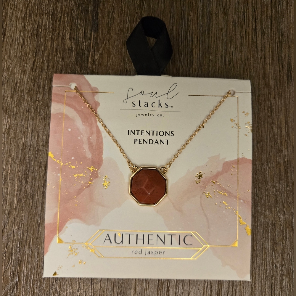 Soul Stacks Red Jasper Pendant Necklace